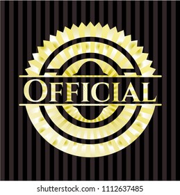 Official gold shiny badge