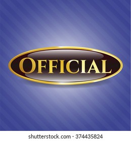 Official golden badge or emblem