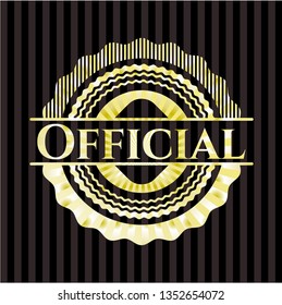 Official golden emblem or badge
