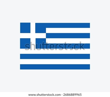 Official Greece flag. National flag of Greece vector design and illustration.



