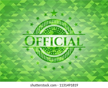 Official green mosaic emblem