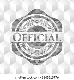 Official grey emblem with cube white background