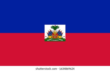Official Haiti flag vector, Background with flag of Haiti