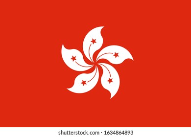Official Hong Kong flag vector, Background with flag of Hong Kong