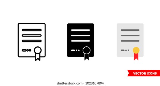 Official icon of 3 types: color, black and white, outline. Isolated vector sign symbol.