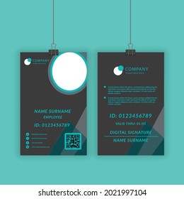 Official ID Card Template in Paste Color Free Vector