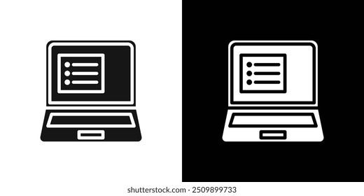 Official information online icon Black line art vector logo set