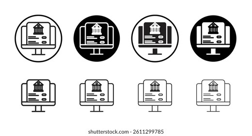 Official information online icon Flat illustration sign