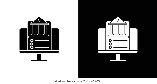 Offizielle Informationen Online-Symbol lineares Logo einzeln