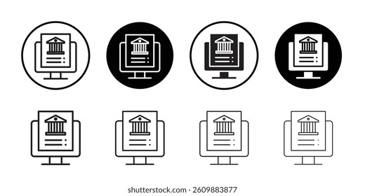 Official information online icon Simple thin outline