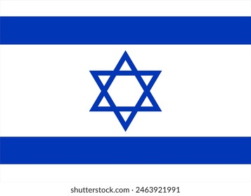 Official Israel Flag in flat format  