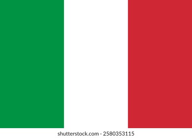 Official Italy flag design, europe state sign, italian element vector illustration .