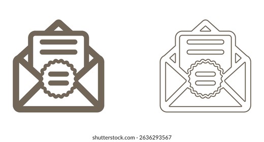 OFFICIAL LETTER icon set. Vector solid icons collection. Solid and line icon style.