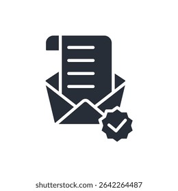official letter icon. vector.Editable stroke.linear style sign for use web design,logo.Symbol illustration.