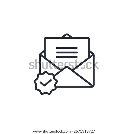official letter icon. vector.Editable stroke.linear style sign for use web design,logo.Symbol illustration.