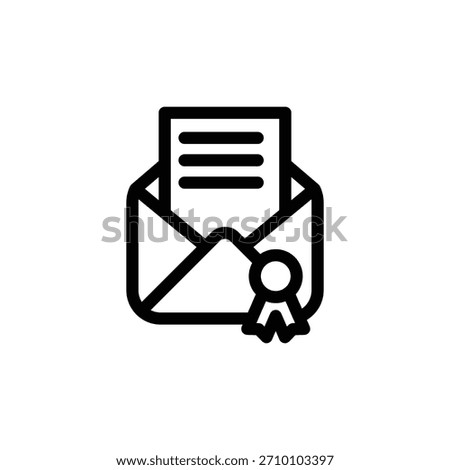 official letter outline icon vector design good for web or mobile app