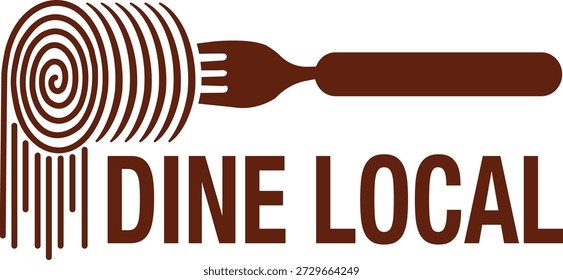 El logotipo oficial de “Dine Local”, una plataforma de pedidos y entregas en línea que apoya a los restaurantes locales en Ontario, Canadá. El servicio ofrece soluciones sin comisiones para los restaurantes, ayudando a los Clientes a pedir y Asistencia fácilmente en los restaurantes locales.