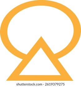 official madel logo template, round and triangle 
