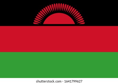 Official Malawi flag vector, Background with flag of Malawi