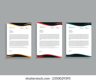 Official minimal creative abstract professional, Elegant letterhead template design in a minimalist style creative abstract professional informative newsletter magazine poster brochure design