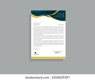Diseño de plantilla de membrete profesional creativo y abstracto oficial, minimalista y elegante, en un estilo minimalista, creativo, abstracto, profesional informativo, boletín informativo y diseño de póster
