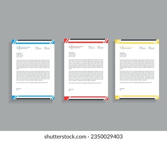 Official minimal creative abstract professional, Elegant letterhead template design in a minimalist style creative abstract professional informative newsletter magazine poster brochure design