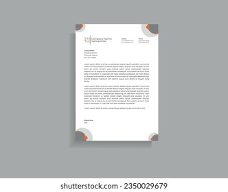 Official minimal creative abstract professional, Elegant letterhead template design in a minimalist style creative abstract professional informative newsletter magazine poster brochure design