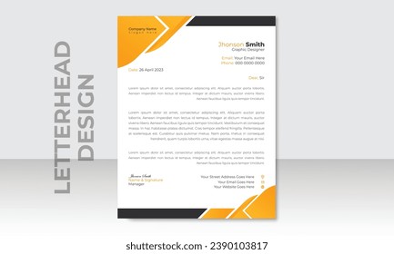 official minimal creative abstract professional newsletter corporate modern business proposal letterhead design template