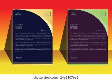 Boletín profesional abstracto mínimo oficial de la empresa de diseño de membrete moderno corporativo de la Plantilla de la empresa set identity personal con color rojo.