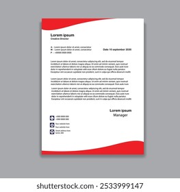 official minimal creative abstract professional newsletter corporate modern business proposal letterhead design template.