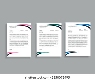 official minimal creative abstract professional,Elegant letterhead template design in a minimalist style creative abstract professional
 informative newsletter magazine poster brochure design