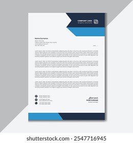 Plantilla de diseño de membrete Corporativa de negocios de estilo Abstractas creativo mínimo oficial