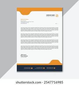 Plantilla de diseño de membrete Corporativa de negocios de estilo Abstractas creativo mínimo oficial
