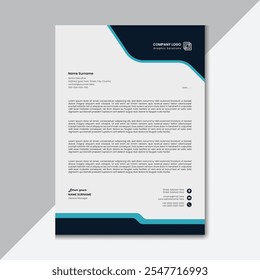 Plantilla de diseño de membrete Corporativa de negocios de estilo Abstractas creativo mínimo oficial