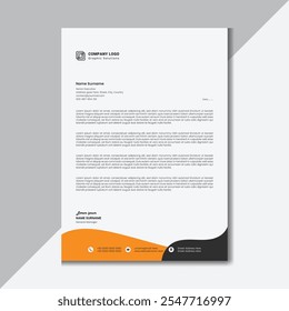 Modelo de design de papel timbrado empresarial de estilo abstrato criativo mínimo