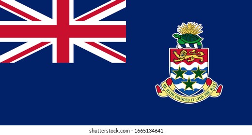 Official national Cayman Islands flag vector