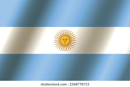 Official national flag of Argentina.Vector.
3D illustration.Highly detailed flag of Argentina,
with official proportions and color.
