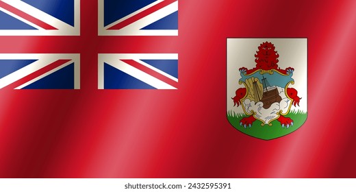 Official national flag of Bermuda.Vector.
3D illustration.Highly detailed flag of Bermuda,
with official proportions and color.
