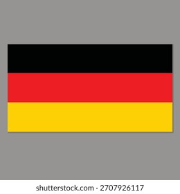 Bandera nacional oficial de Alemania Ilustración vectorial