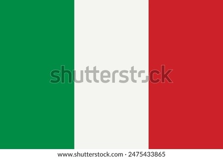 Official national flag of Italy. Vector illustration