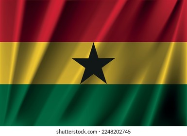 Vector nacional oficial de la bandera ghana