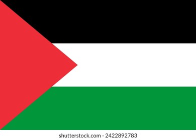 Official national Palestine flag background