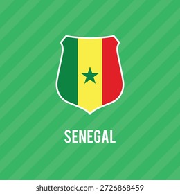 Official national Senegal flag Vector