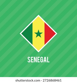 Official national Senegal flag Vector