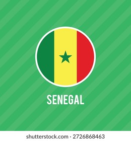Official national Senegal flag Vector