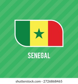 Official national Senegal flag Vector