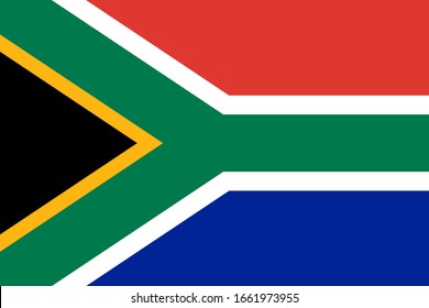 Official National South Africa Flag Vector