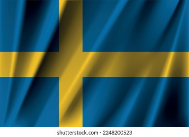 Official national Sweden flag vector