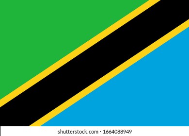 Official national Tanzania flag vector