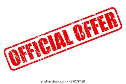 OFFICIAL OFFER red stamp text on white